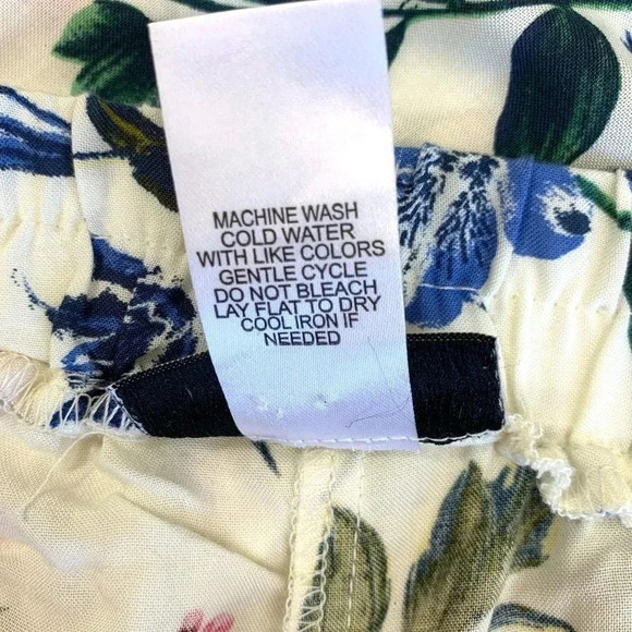 Joe B Tropical Romper Shorts Overlay Open Maxi Skirt Size L Tie Waist Pull On - Picture 15 of 16